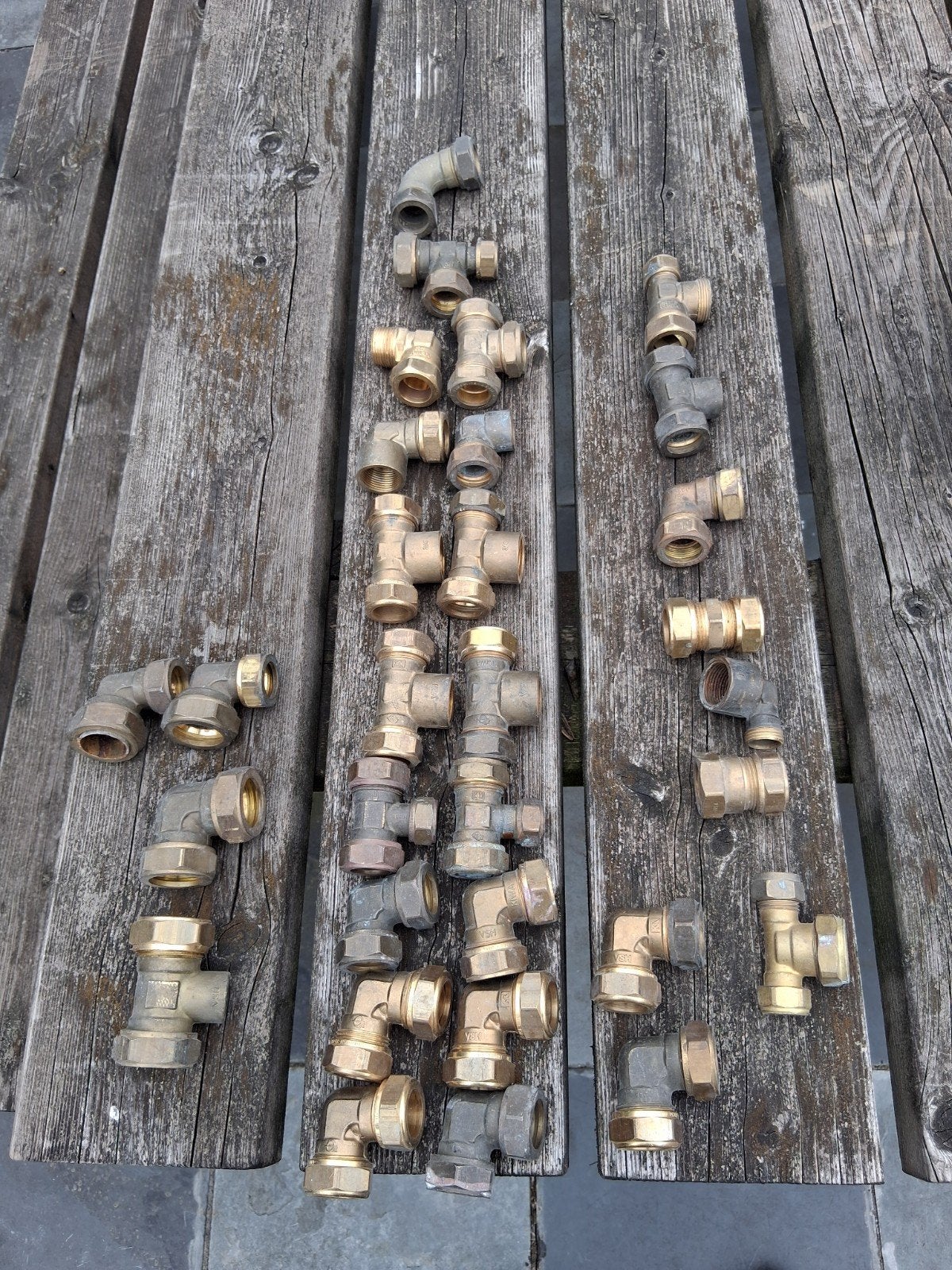 Diversen kmelkoppelingen. 28mm, 22mm,15mm., Ophalen, Gebruikt, Koper, Overige typen