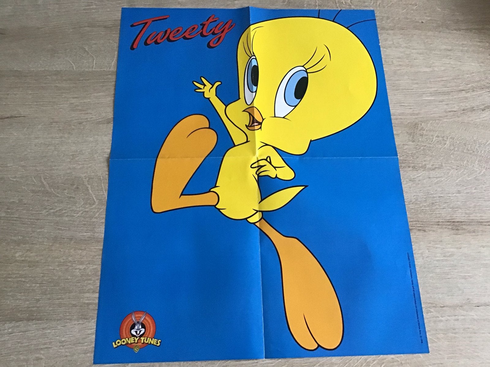 Tweety Looney Tunes Poster - Film en TV, Ophalen of Verzenden, A1 t/m A3, Film en Tv, Rechthoekig Staand