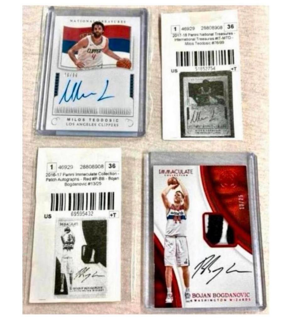 2x panini basketbal kaart met handtekening 2016-17 / 2017-18, Verzamelen, Sportartikelen en Voetbal, Spelerskaart, Nieuw, Ophalen of Verzenden