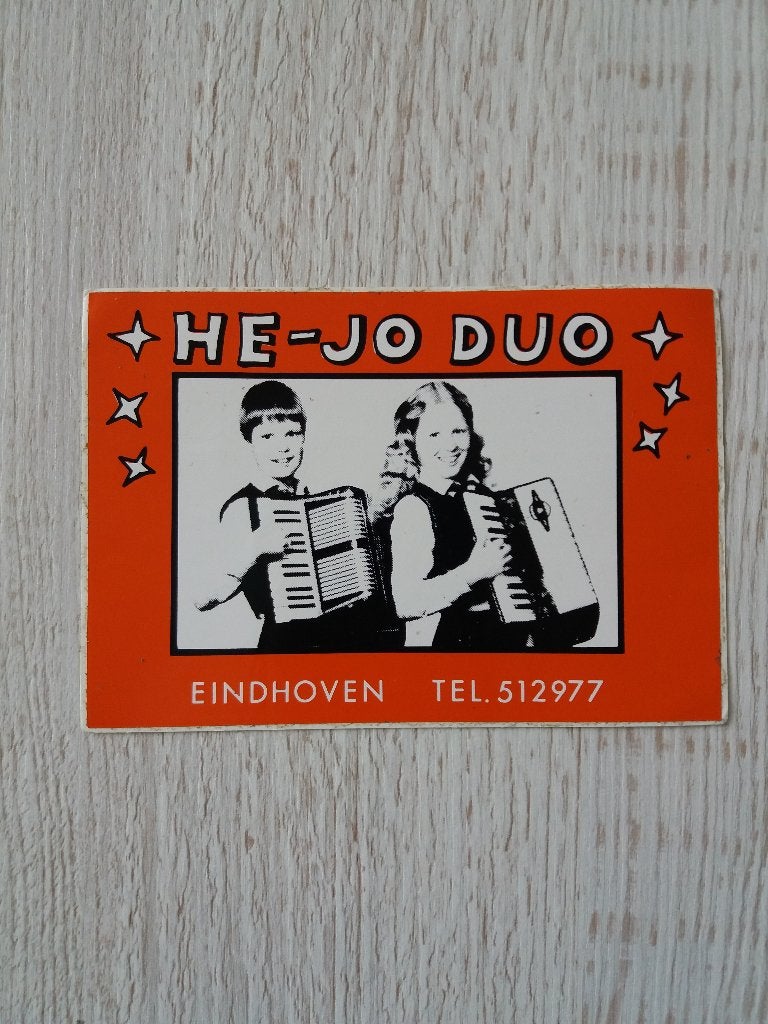 sticker HE - JO DUO, Ophalen of Verzenden, Zo goed als nieuw, Overige typen