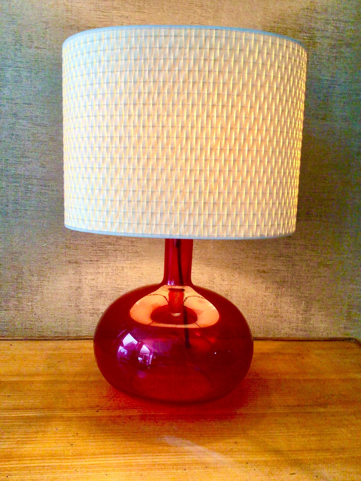 Vintage dimbare IKEA Tafellamp Anne Nilsson, Huis en Inrichting, Ophalen, Glas, IKEA, Vintage