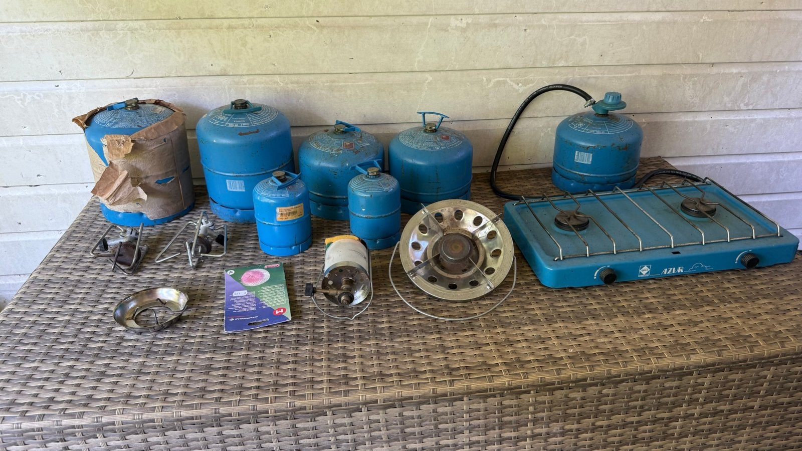 Campingas complete set gasflessen met acc, Ophalen of Verzenden, Zo goed als nieuw