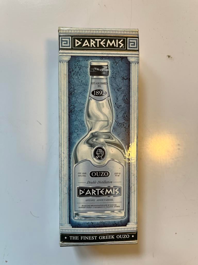 D'ARTEMIS Ouzo - Griekse Ouzo 50ml - Nieuw in doos, Ophalen of Verzenden, Nieuw