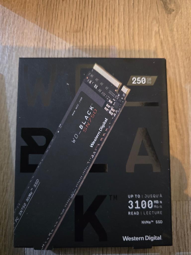 WD Black SN750 250Gb M.2 NVMe, Computers en Software, Harde schijven, Intern, Gebruikt, SSD, 250 GB