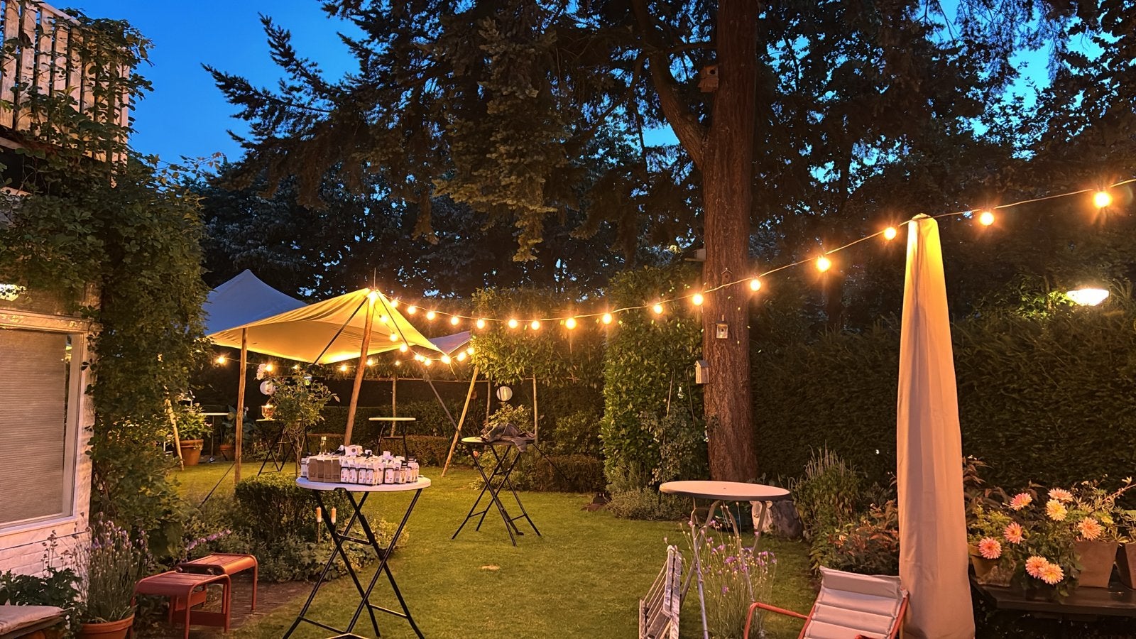 Te huur: 1 of 2x 20m lichtsnoer met warm licht, koppelbaar, Ophalen, Kunststof, Gebruikt, Minder dan 50 watt