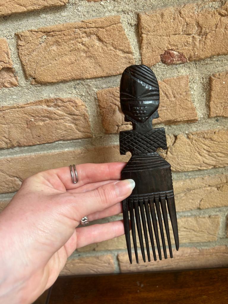 Afrikaanse handgesneden kam, Ophalen of Verzenden