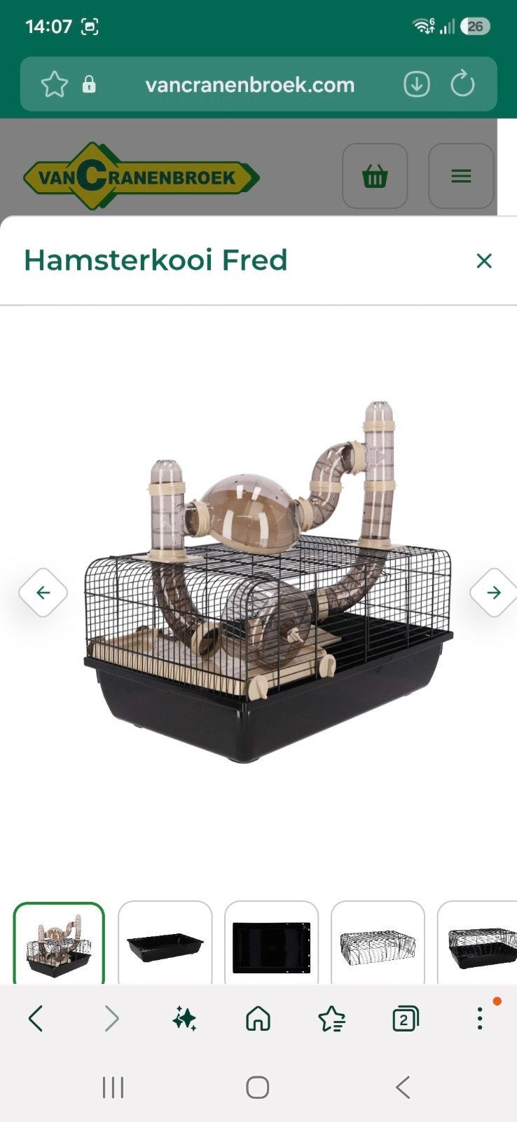 knaagdierkooi, Dieren en Toebehoren, Minder dan 60 cm, Kooi, Minder dan 75 cm, Ophalen of Verzenden