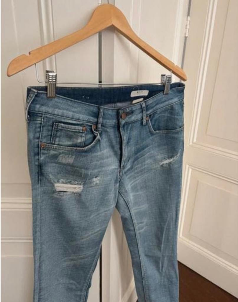 H&m baggy spijkerbroek, denim jeans, recht boyfriend,maat 30, H&M, Blauw, Nieuw, Ophalen of Verzenden