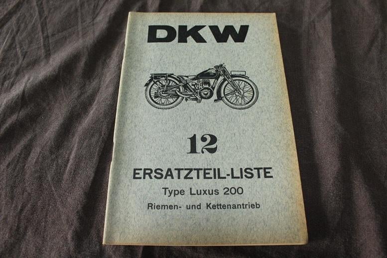 DKW Luxus 200 1931 motorrad ersatzteil liste onderdelen boek, Motoren, Ophalen of Verzenden, Overige merken