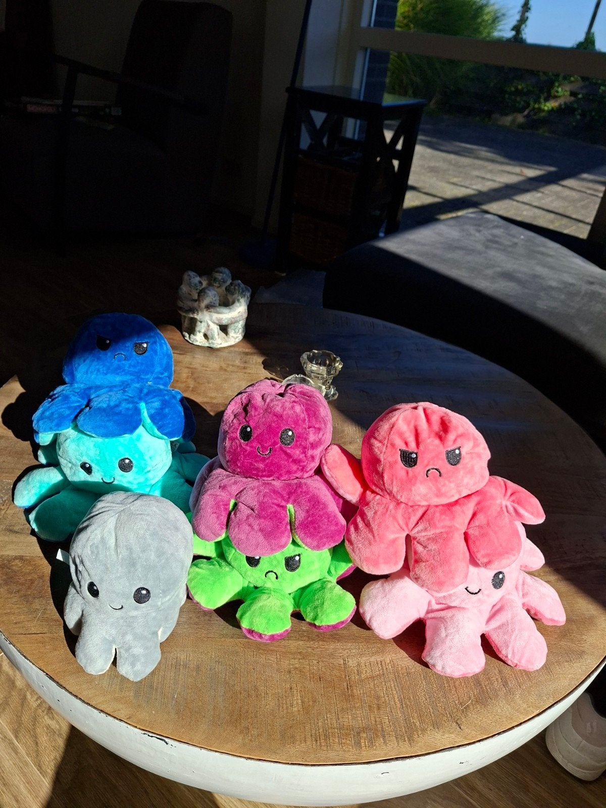 Nieuwe Mood Octopus Knuffel - Omkeerbaar en Kleurrijk, Ophalen of Verzenden