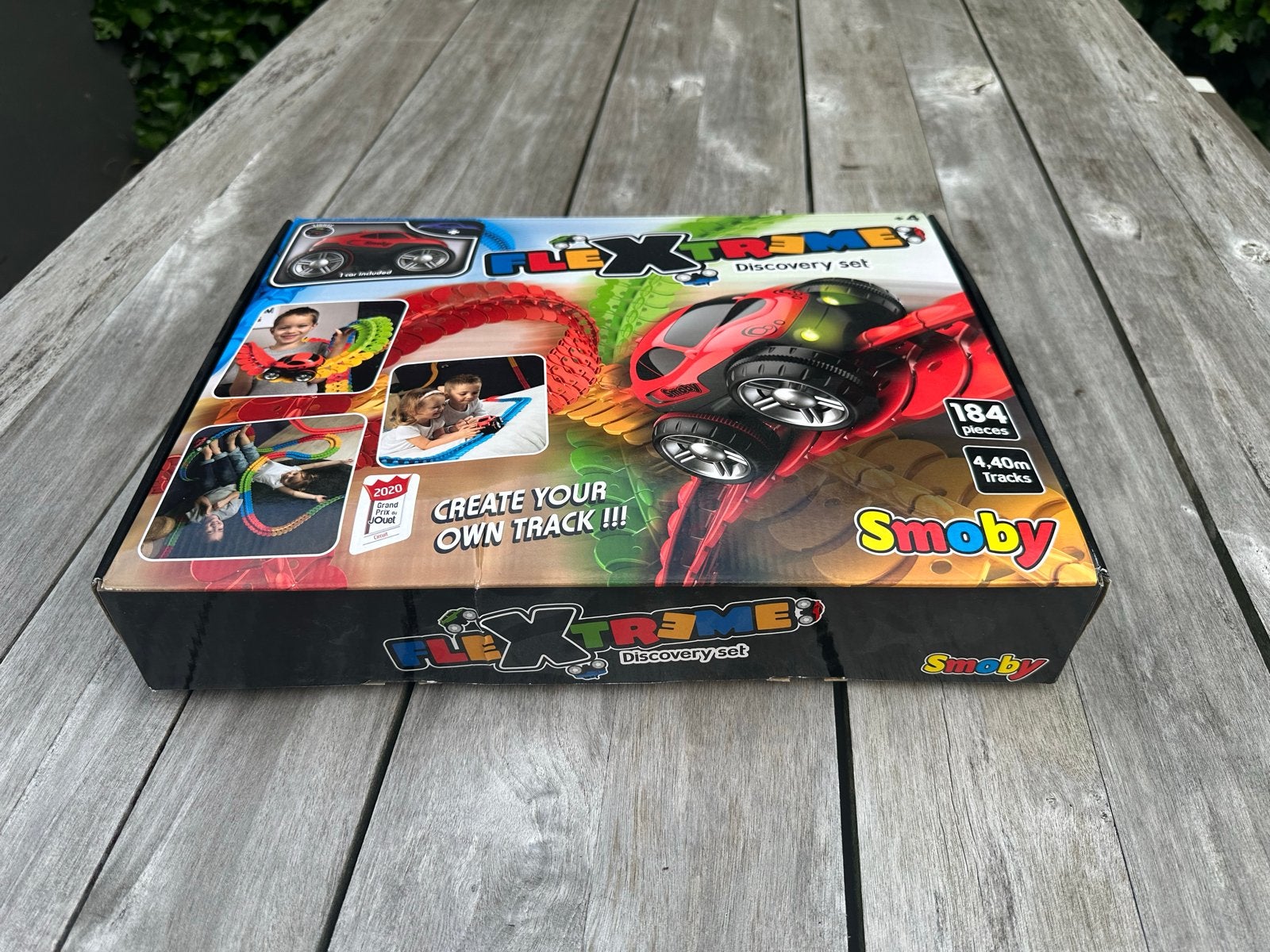 Smoby FleXtreme Discovery Set Racebaan - 184 onderdelen, Kinderen en Baby's, Speelgoed | Racebanen, Racebaan, Zelf te bouwen, Zo goed als nieuw
