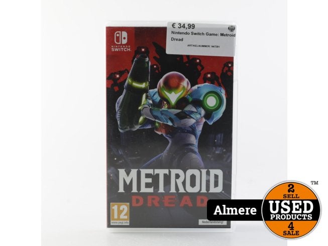 Nintendo Switch Game: Metroid Dread, Nintendo, Zo goed als nieuw, Support@nintendo.com, 11-1 Hokotate-cho, Kamitoba, Minami-ku
Kyoto 601-8501
Japan