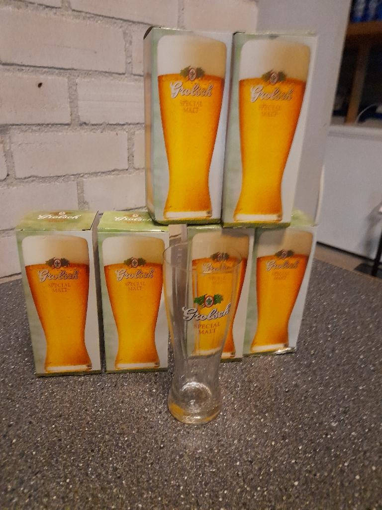 Grolsch bierglazen, Ophalen, Zo goed als nieuw, Glas of Glazen, Grolsch