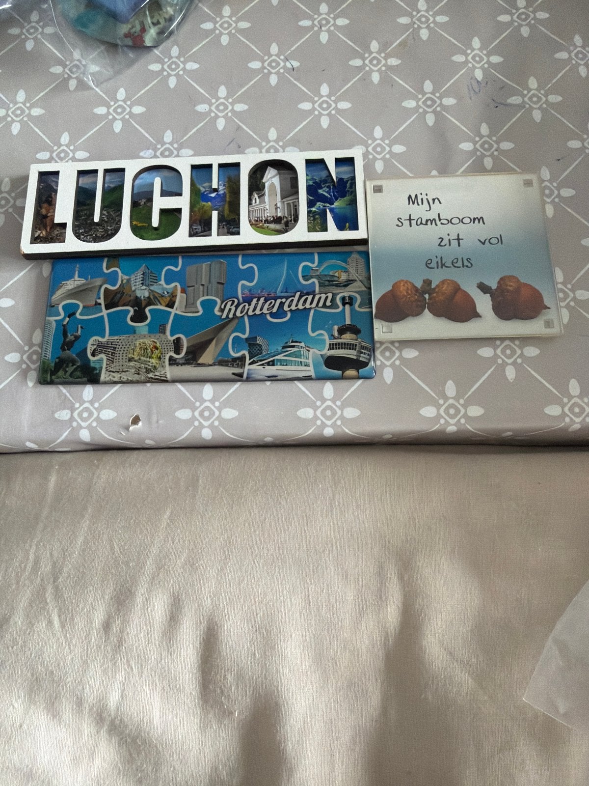 Decoratieve items: Luchon, Rotterdam, en spreukbord, Ophalen of Verzenden, Gebruikt