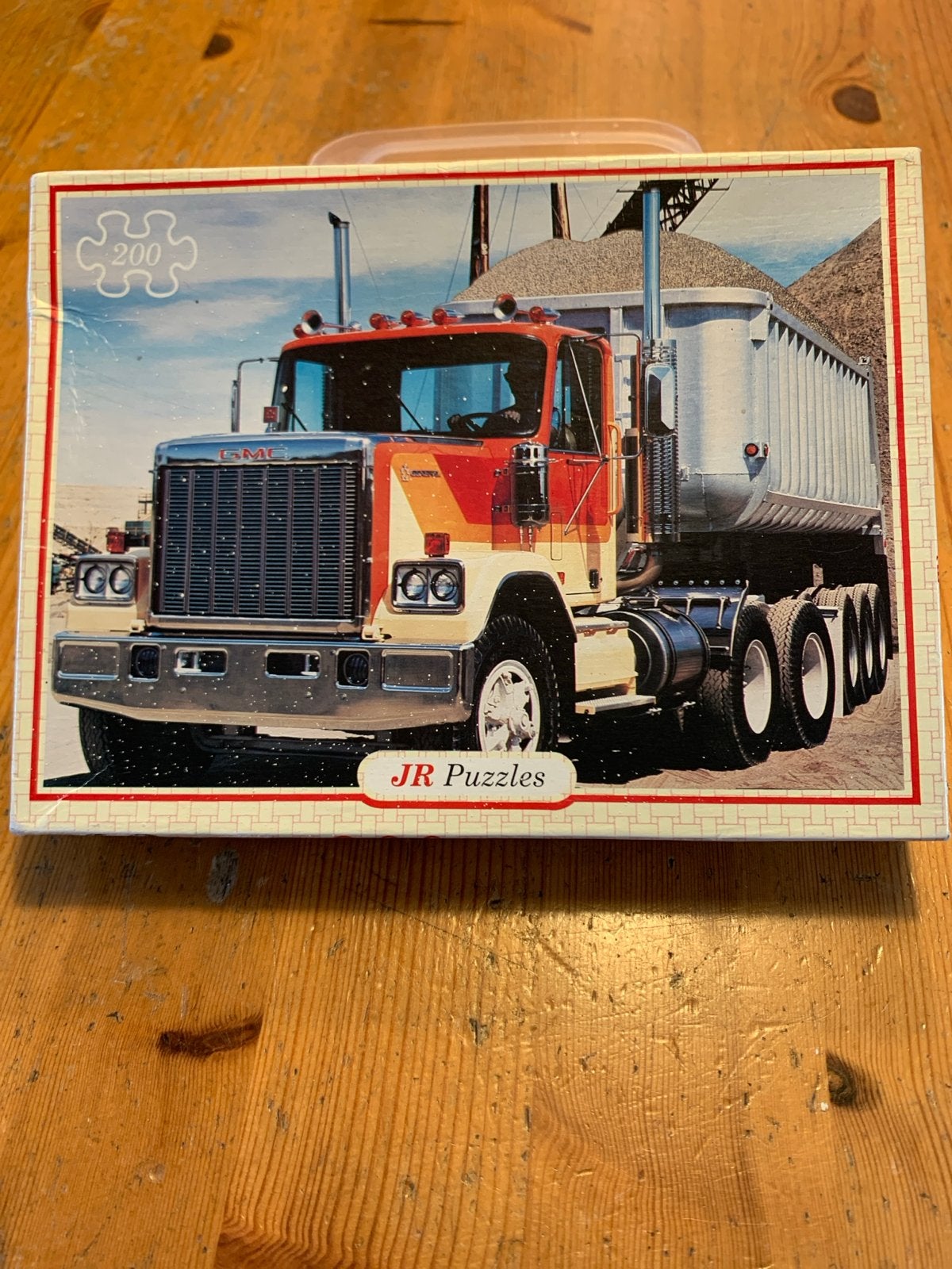 Vintage JR Puzzles GMC Vrachtwagen 200 stukjes, Ophalen of Verzenden, Gebruikt