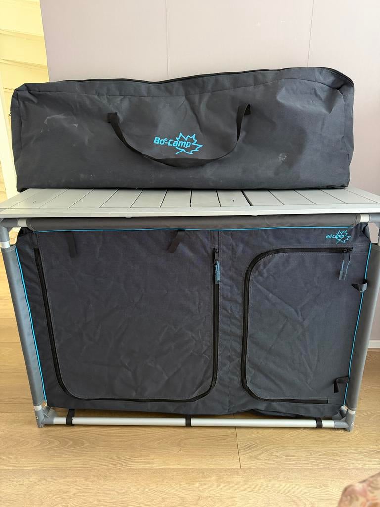 Bo-camp Campingkast, keuken met werkblad - Handig en compact, Ophalen, Zo goed als nieuw, Campingkast
