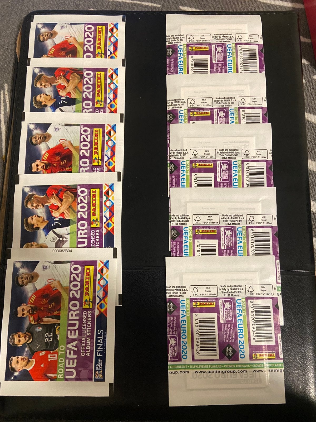 10 Zakjes Panini Road To UEFA EURO 2020, Ophalen of Verzenden, Zo goed als nieuw, Buitenlandse clubs, Poster, Plaatje of Sticker