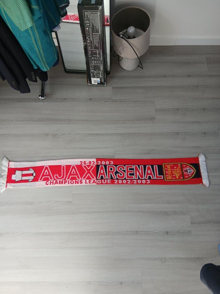 Ajax sjaal Champions League 2002/2003 vs Arsenal, Verzamelen, Ophalen of Verzenden, Zo goed als nieuw, Ajax, Overige typen