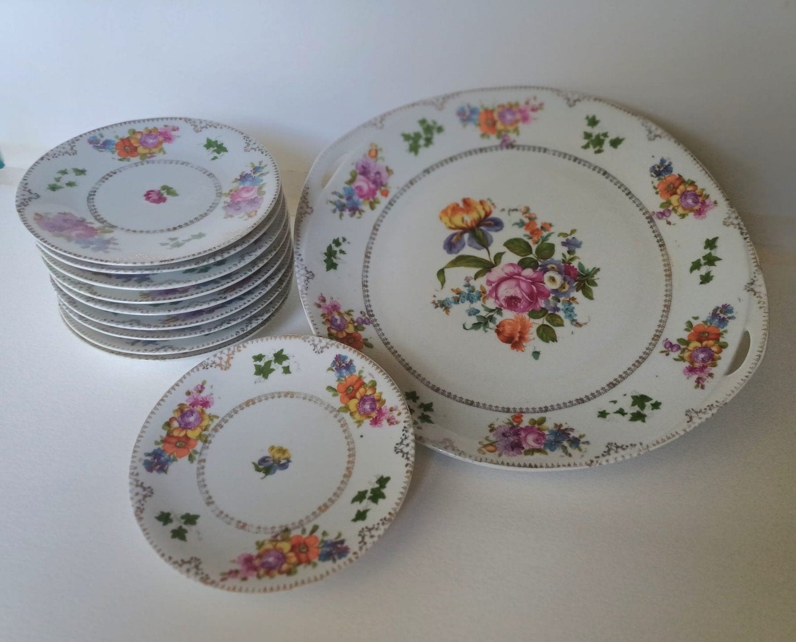 Antiek gebakstel - Jungerhans - 1930, Antiek en Kunst, Antiek | Servies compleet, Ophalen of Verzenden