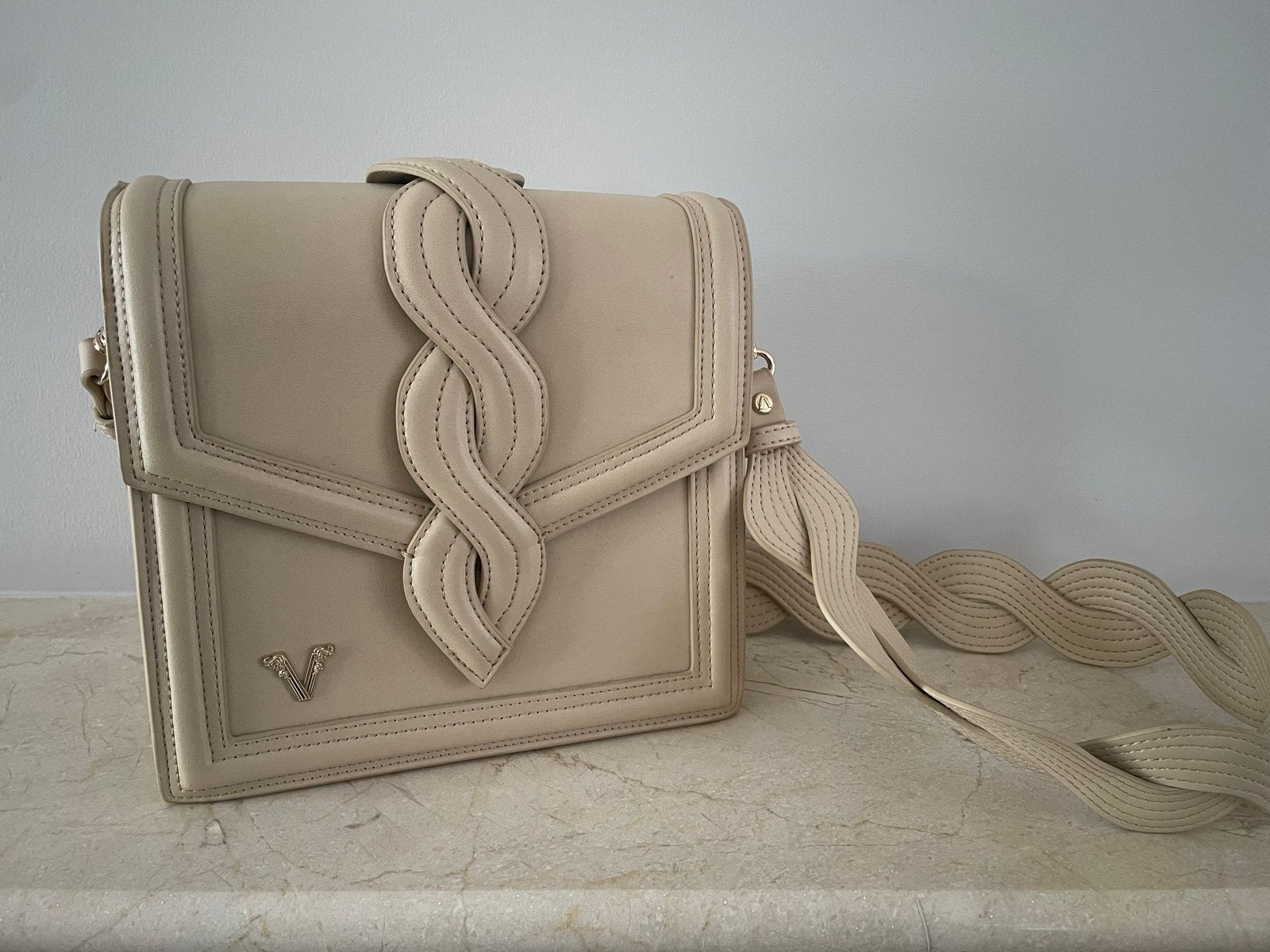 Josh V tas, Ophalen of Verzenden, Zo goed als nieuw, Beige, Schoudertasje
