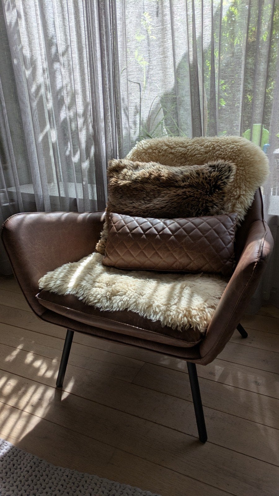 WOOOD Bryan Fauteuil - Zo goed als nieuw, Huis en Inrichting, Fauteuils, Ophalen, 75 tot 100 cm, Zo goed als nieuw, Metaal