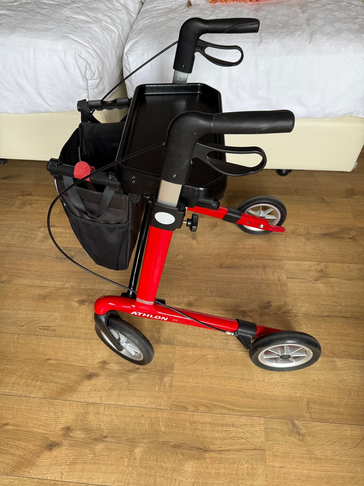 Athlon SL carbon rollator rood, Ophalen of Verzenden