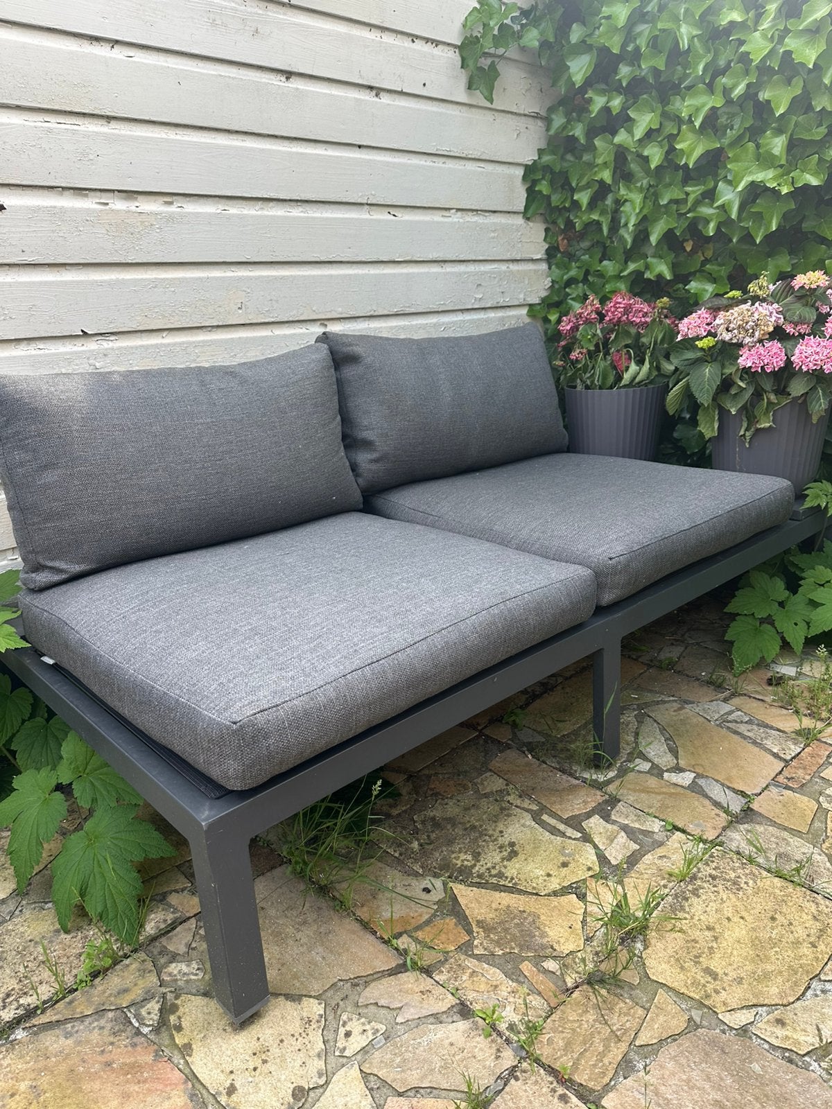 Tuinset antreciet bankje en stoelen intratuin, Tuin en Terras, Ophalen, Zo goed als nieuw, Aluminium