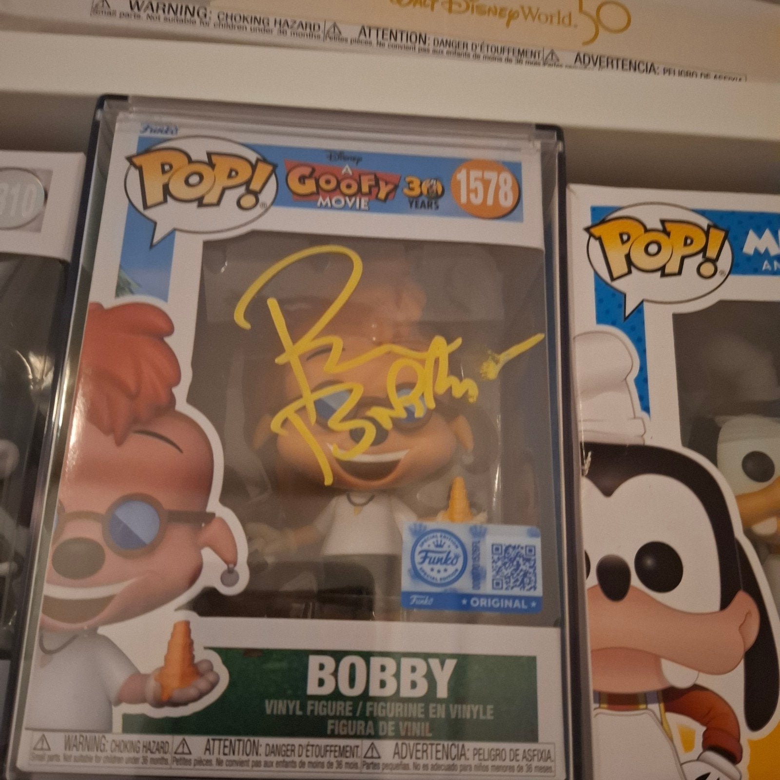 Funko Pop! Bobby (Goofy Movie) gesigneerd, Ophalen of Verzenden, Zo goed als nieuw