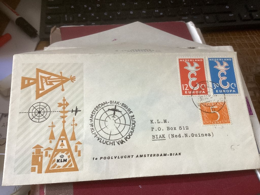 No2528 KLM Amsterdam Biak 30-10-1958 Nederland, Ophalen, Onbeschreven, Nederland