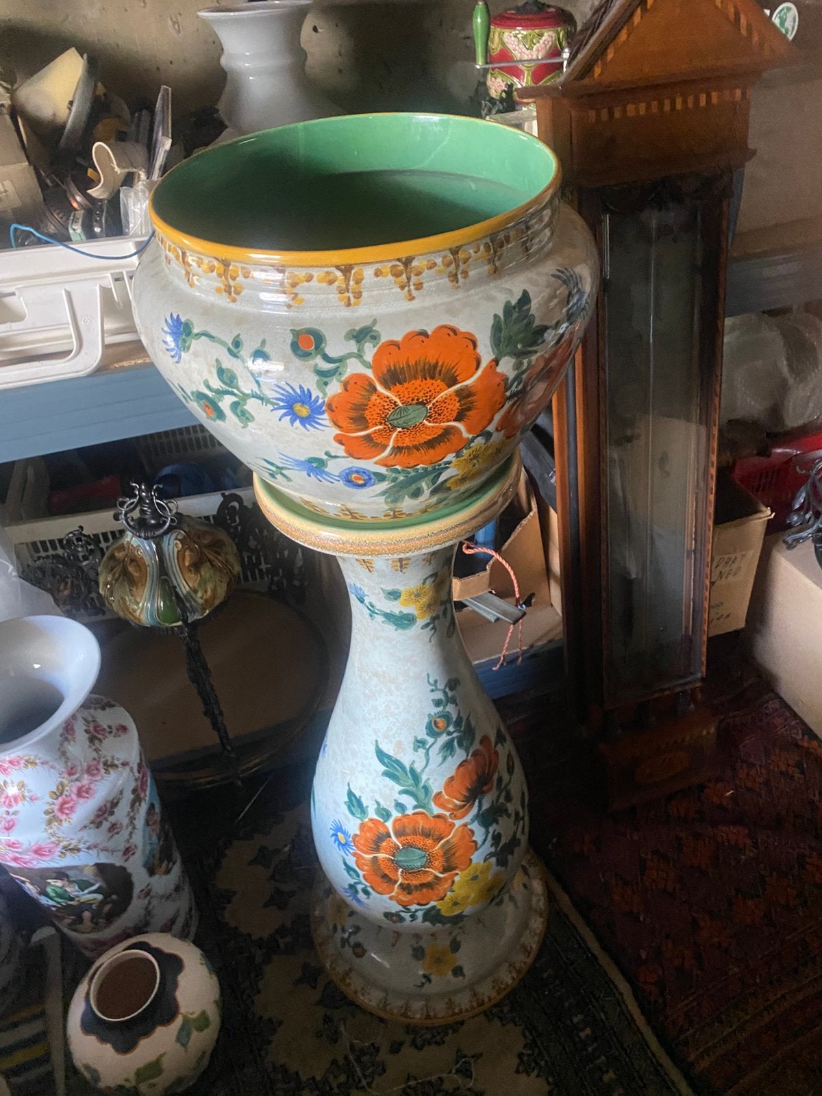Pied de stalles zuil met pot, Ophalen of Verzenden