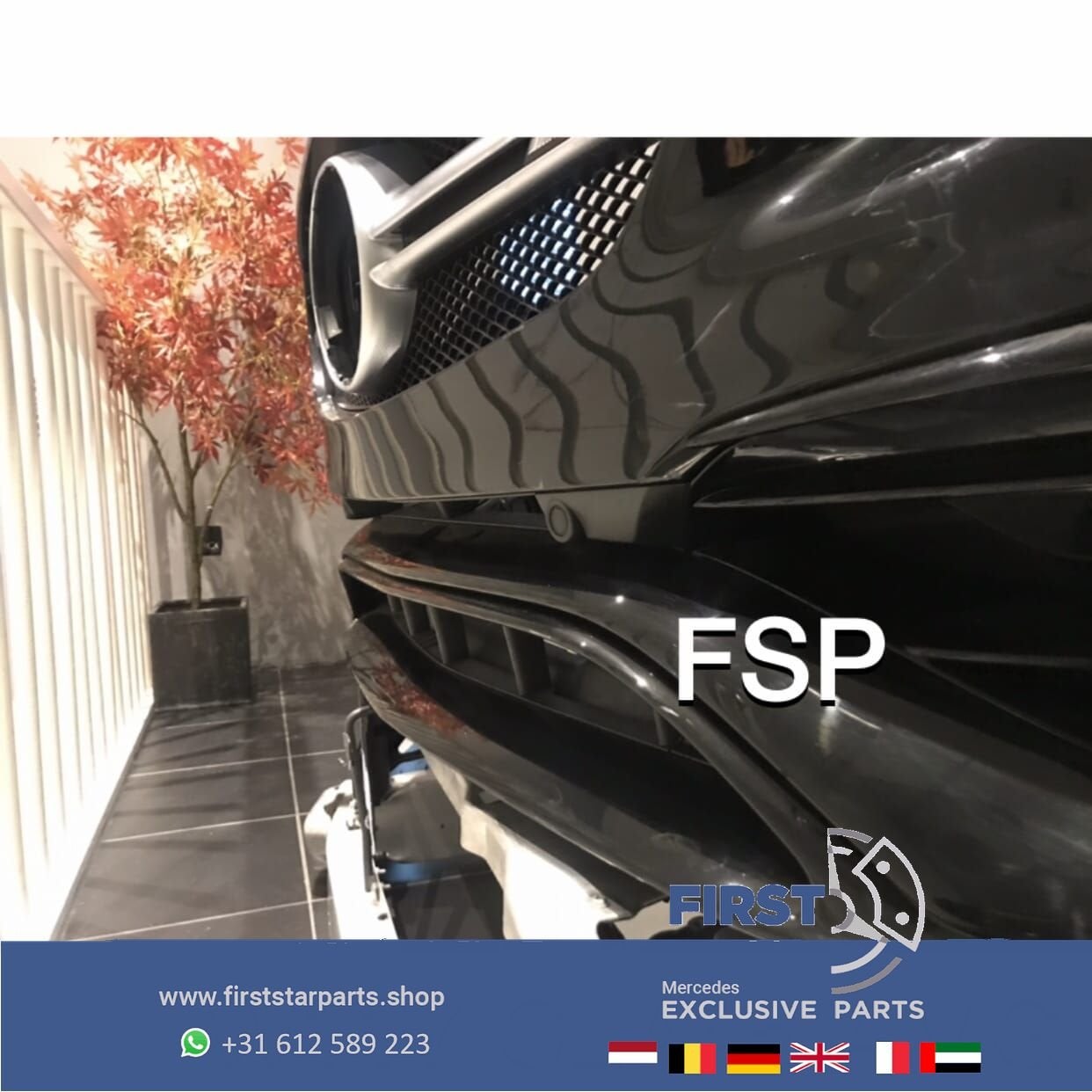 W117 C117 X117 CLA45 FACELIFT AMG VOORBUMPER ZWART COMPLEET, Auto-onderdelen, Gebruikt, -, Voor, Ophalen of Verzenden