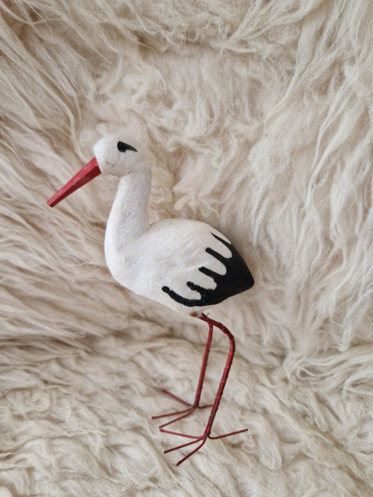 Spun cotton ooievaar, Ophalen of Verzenden, Zo goed als nieuw