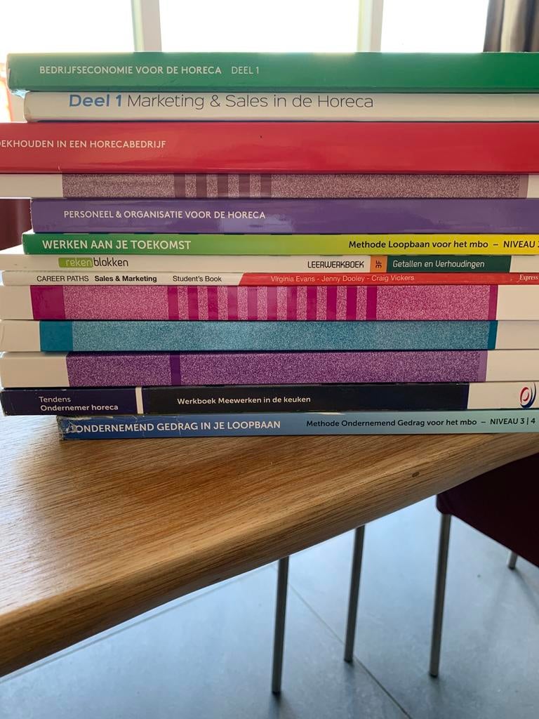 Horeca schoolboeken MBO - Diverse vakken, Boeken, Ophalen of Verzenden, Zo goed als nieuw
