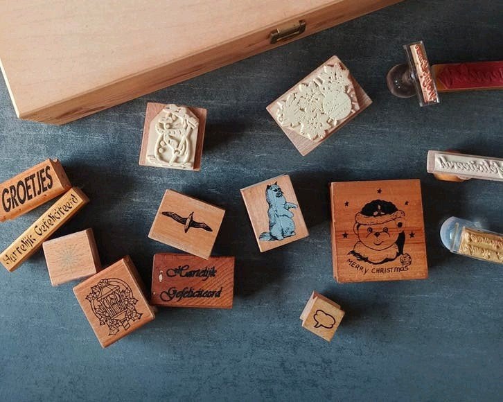 Vintage stempels voor kaarten maken of scrapbooking, Ophalen of Verzenden