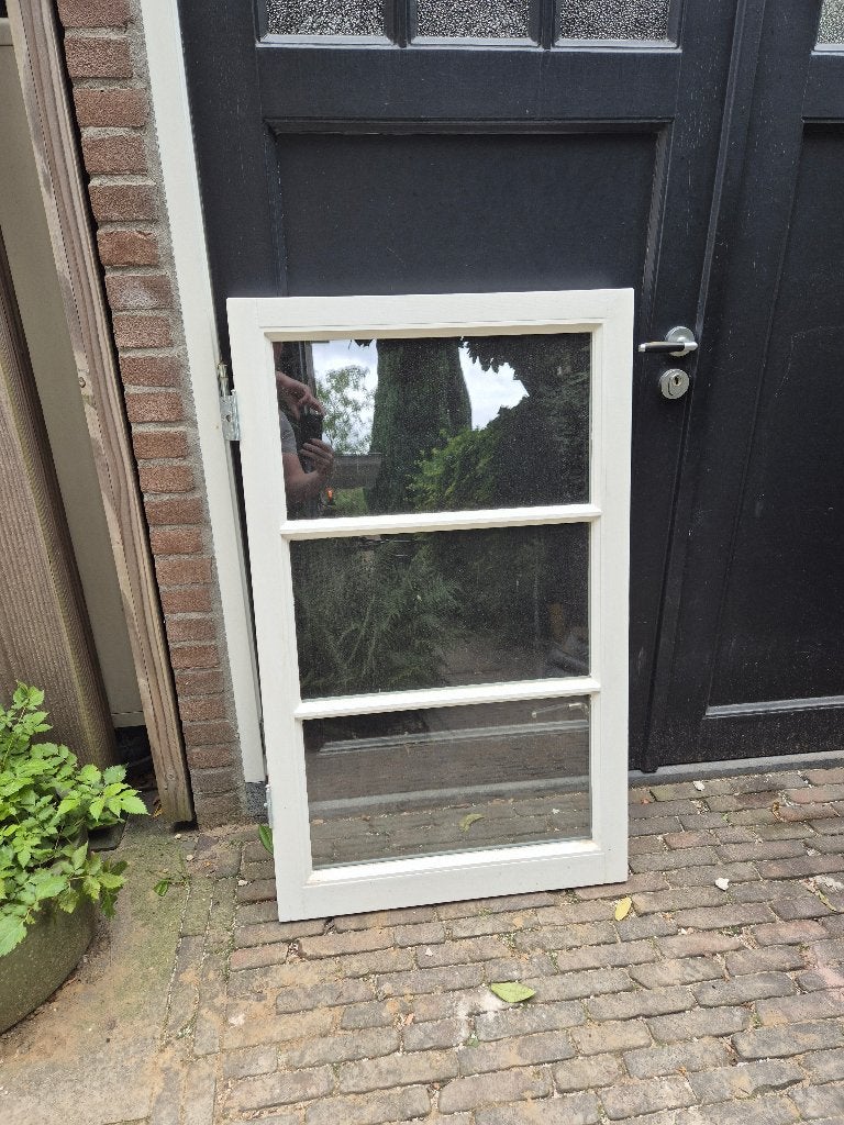 Gebruikt gevelraam met dubbelglas, Doe-het-zelf en Verbouw, Ophalen, Gevelraam of Ruit, Gebruikt, Minder dan 80 cm