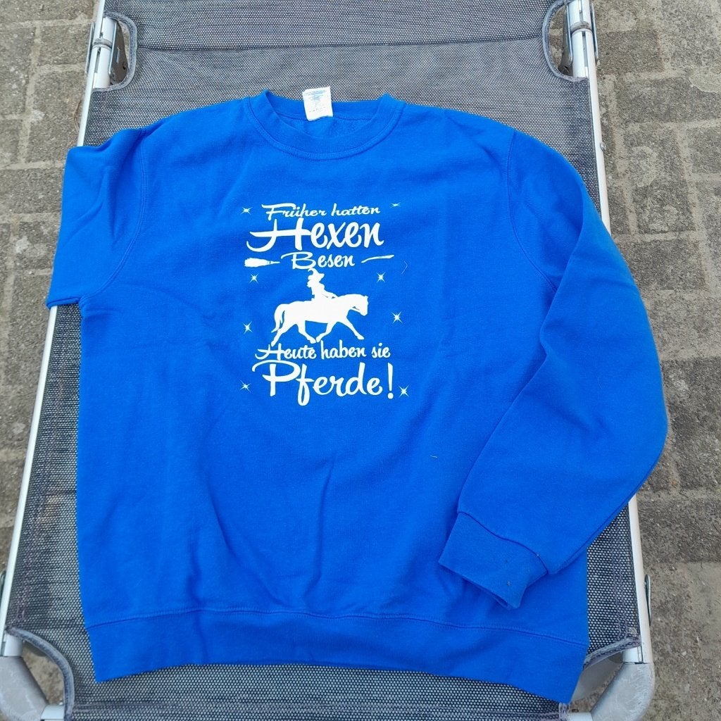 trui sweater paard blauw, Diverse merken, Blauw, Maat 42/44 (L), Ophalen of Verzenden