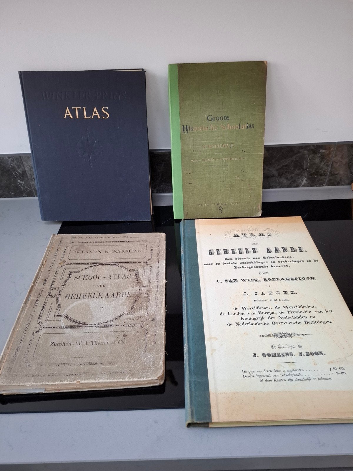 4 x Historische Schoolatlas en andere atlassen, Boeken, Gelezen, Bosatlas, H. Hettema Jr., Dr. A.A. Beekman, R. Schuiling, Ophalen of Verzenden