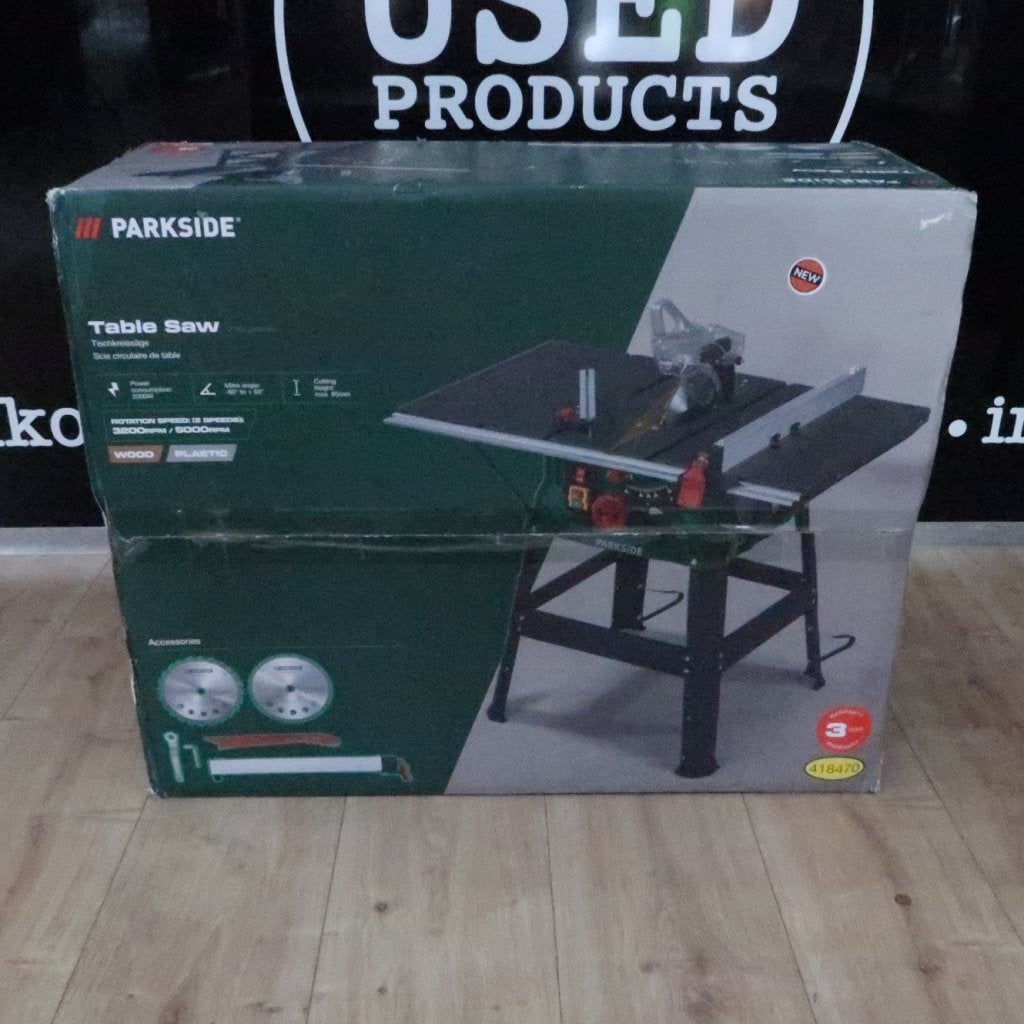 Parkside Table Saw PTKS 2000 H5 | Nieuw in doos, Parkside, Nieuw, Support@parkside.com, Parkside Tools, 24 High Road, London
United Kingdom