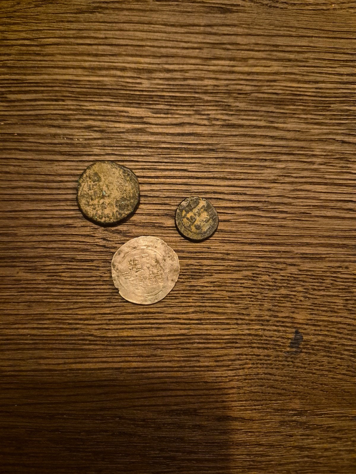 Abbasidische zilveren munt & 2 andere Arabische munten, Ophalen of Verzenden, Midden-Oosten, Setje, Zilver