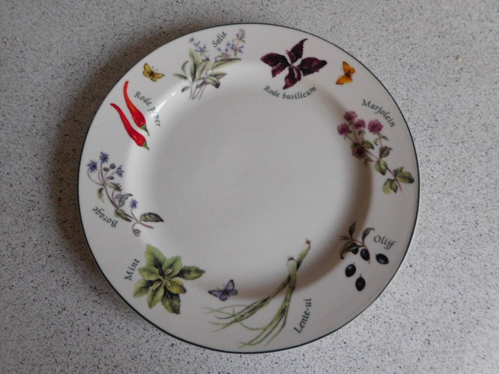 Bord Kitchen Garden Janneke Brinkman - 21 cm, Overige merken, Landelijk/Boerenbont, Ophalen of Verzenden, Zo goed als nieuw