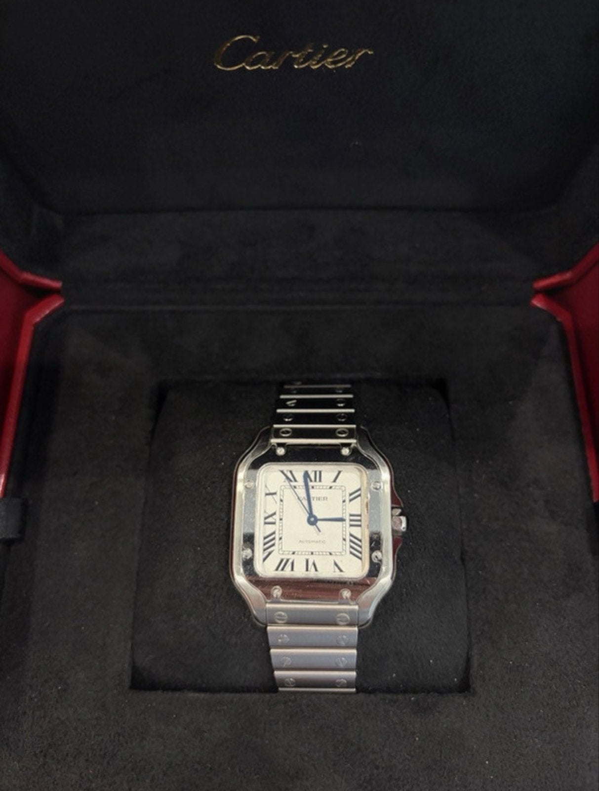Cartier Santos Horloge - Tijdloze Elegantie, Overige merken, Staal, Polshorloge, Ophalen of Verzenden