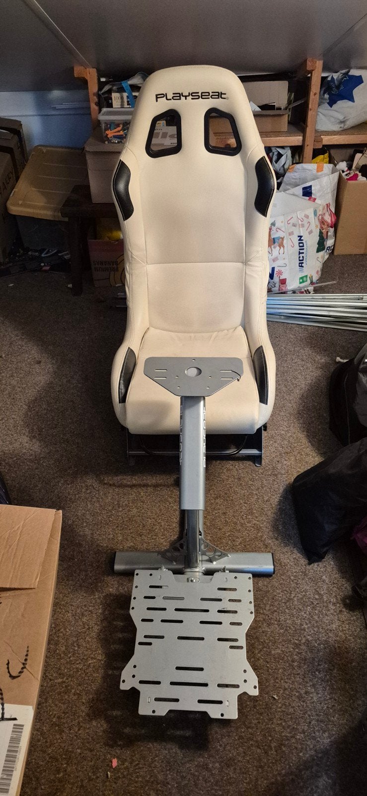 Playseat Evolution wit - lichte gebruikerssporen, Ophalen, Racestoel, Gebruikt, Inklapbaar