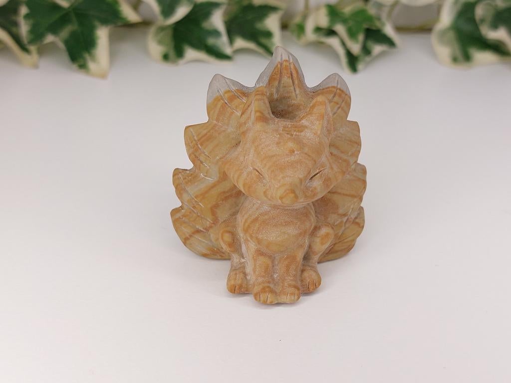 Nine tail fox van jaspis, Ophalen of Verzenden, Mineraal