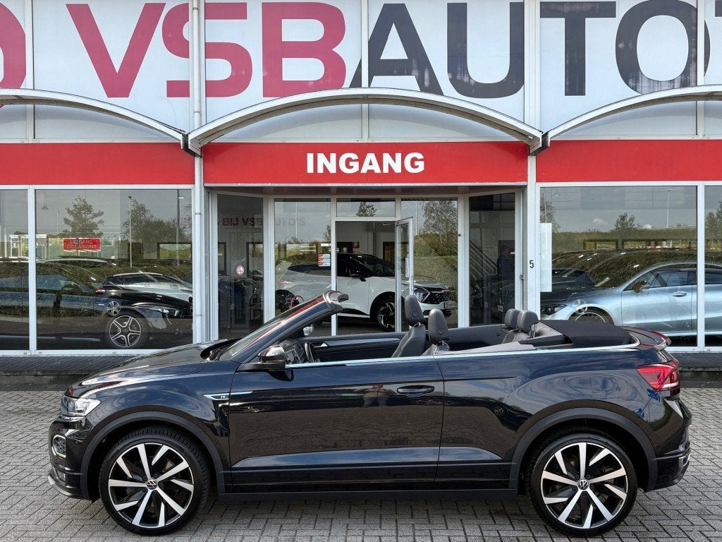 Volkswagen T-ROC CABRIO 1.5 TSI ACT. 150PK AUT. R-LINE CABRI, Auto's, Automaat, Huisgarantie, Zwart, Leder