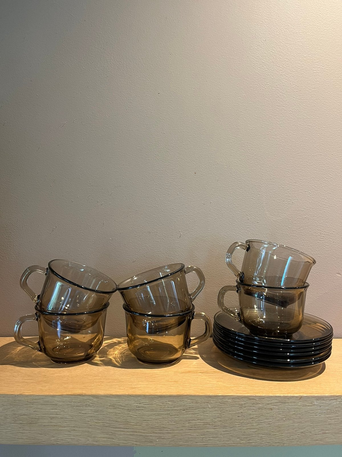 Vintagw retro arcoroc france servies, Ophalen of Verzenden, Zo goed als nieuw, Glas