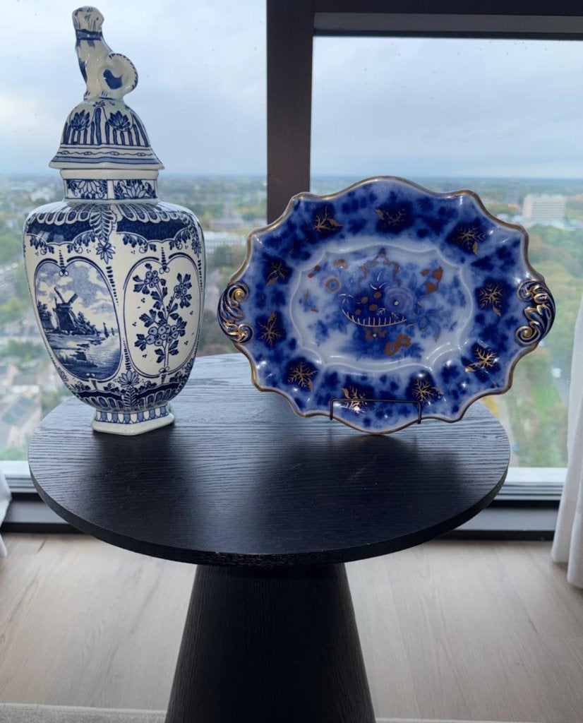 Chinees porselein antiek blauw schaal 19e eeuw, Antiek en Kunst, Ophalen of Verzenden