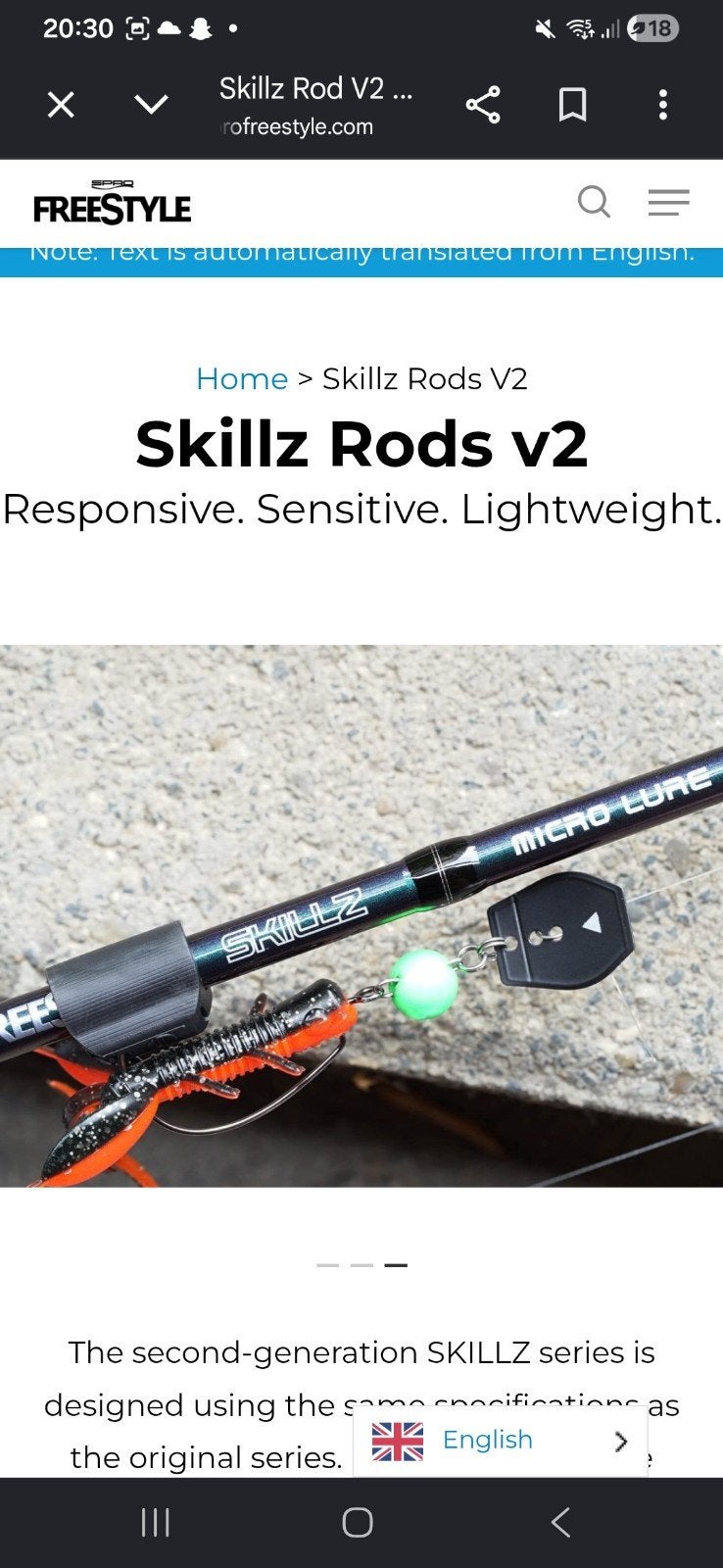 GEZOCHT : SPRO FREESTYLE Skillz Micro Lure, Ophalen of Verzenden, Zo goed als nieuw, Werphengel