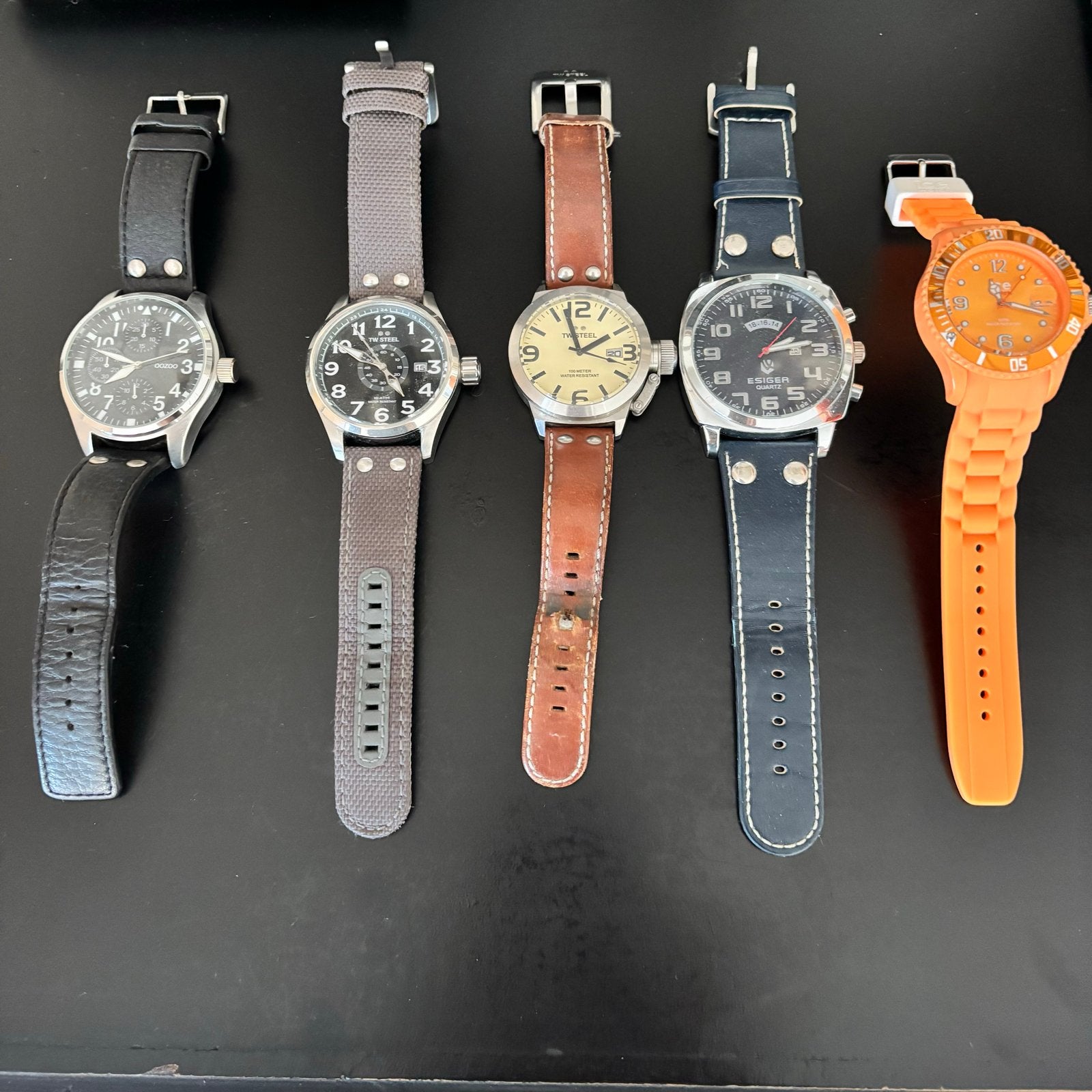 TW steel, Oozoo, Esiger, Ice Watch horloges, Sieraden, Tassen en Uiterlijk, Horloges | Heren, Overige merken, Staal, Polshorloge