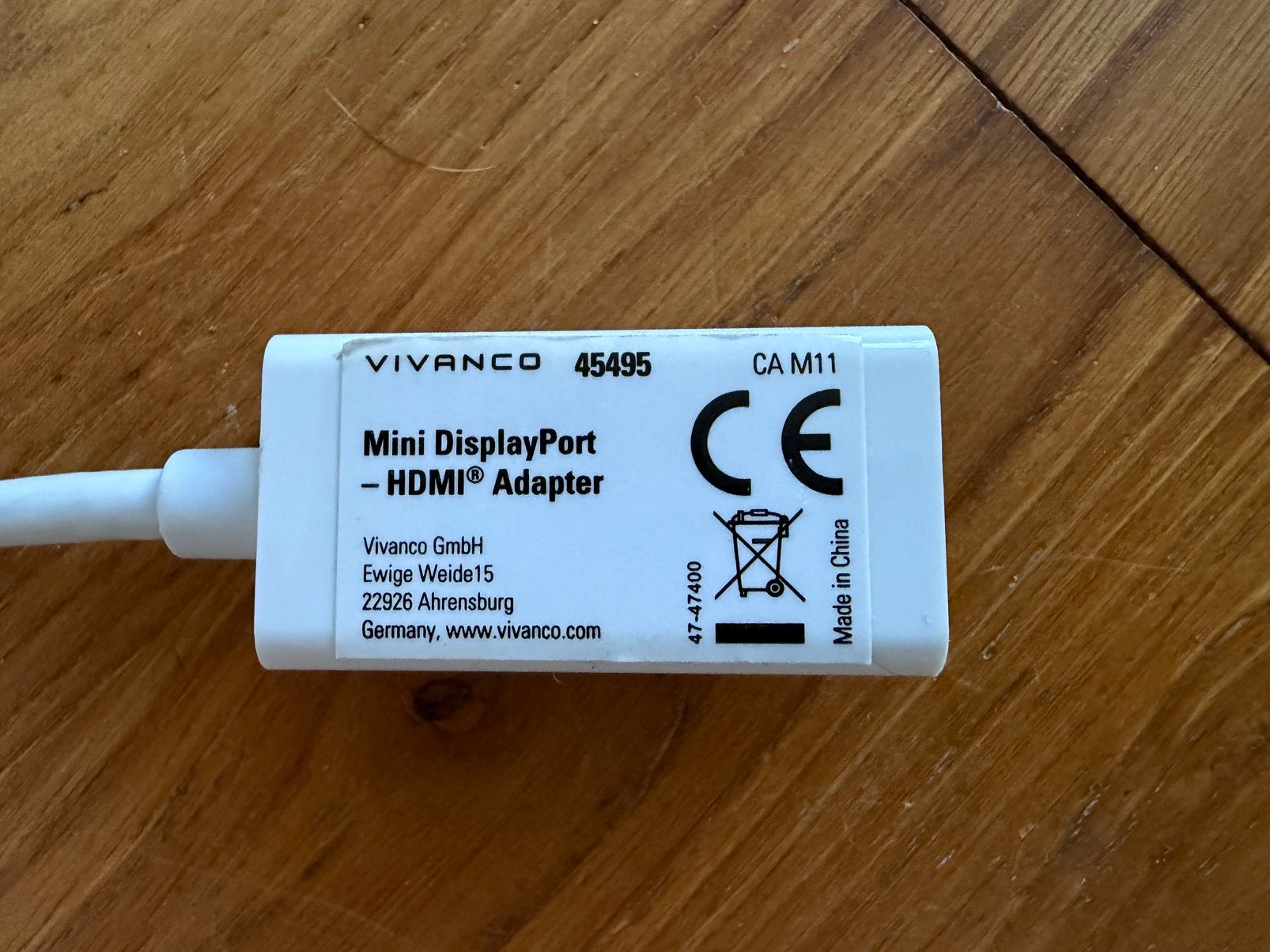 Mini DisplayPort HDMI Adapter - Vivanco, Ophalen of Verzenden, Zo goed als nieuw, Minder dan 2 meter, HDMI-kabel