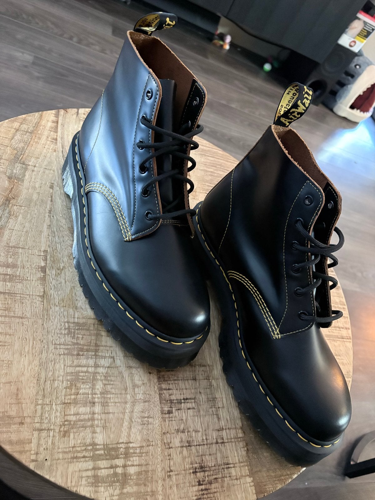 Dr. Martens 101 QUAD VINTAGE SMOOTH LEREN PLATFORM, Ophalen of Verzenden, Nieuw, Zwart, Boots